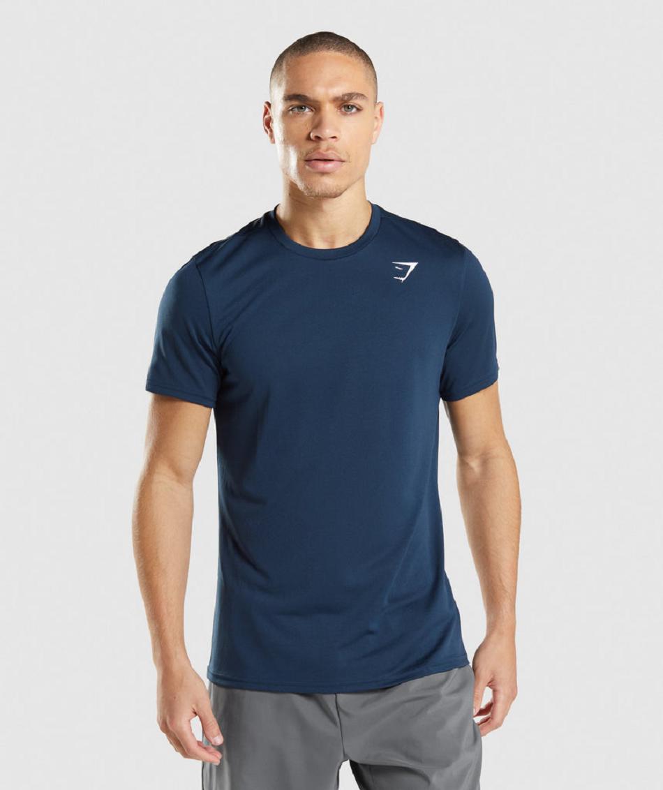 T Shirts Gymshark Arrival Hombre Azul Marino | CO 3266GSO